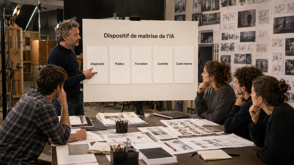 Dispositif Neocours de maîtrise de l’IA en cinq étapes dans une école de cinéma